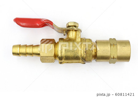 air valve, brass AC, Brass needle valve isolated 60811421