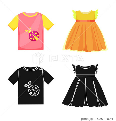 Vector illustration of fashion and garment logo. Set of fashion and cotton vector icon for stock. 60811874