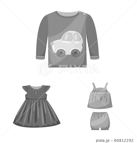 Vector illustration of cloth and apparel sign. Collection of cloth and garment vector icon for stock. 60812292
