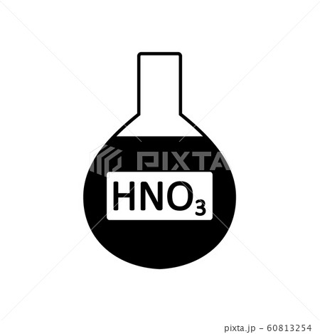 Laboratory glass with nitric acid. 60813254