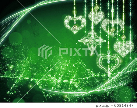 キラキラハートとジュエルのオーナメント 60814347