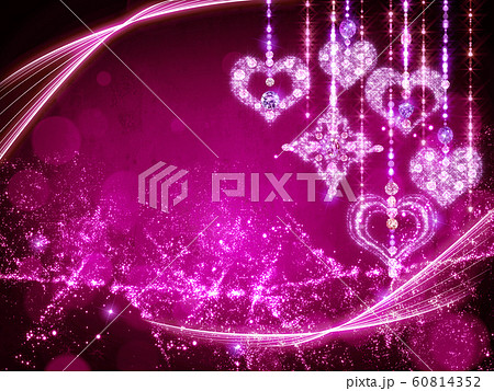 キラキラハートとジュエルのオーナメント 60814352