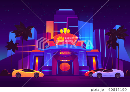 Modern luxury casino entrance cartoon Modern luxury casino entrance cartoon 60815190
