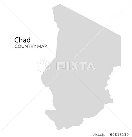Chad vector map, africa country chad map illustration