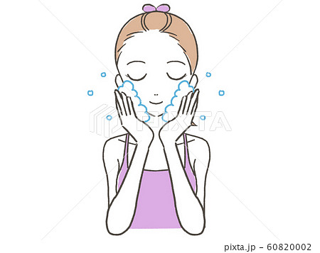 美容 美肌 女性のイラストのイラスト素材