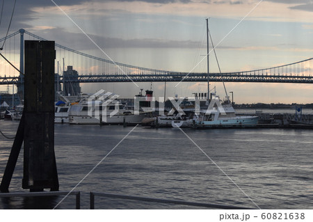A Shot of the Deleware River With a Rain Cloud In the Image 60821638