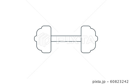 Sport dumbbells icon on the background	 60823242
