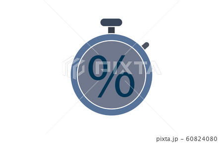 Black friday big sale alarm clock black icon with vector image	 60824080