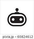 Bot sign design. Robot logo template. Modern flat 60824612