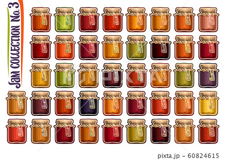 Vector set of different Jam Jars 60824615