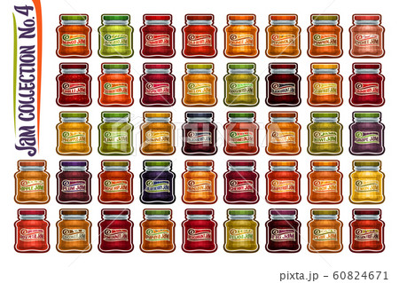 Vector set of different Jam Jars 60824671