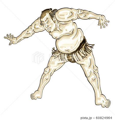 浮世絵　相撲取り　その15 金バージョン 60824964