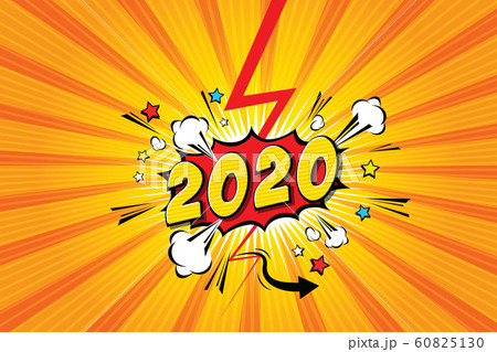 2020 Comic Speech Bubble. illustrator Vector 60825130