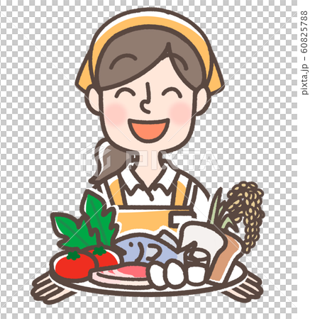 營養師圍裙微笑（無剪貼板） 60825788