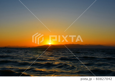 奥琵琶湖 夕日 奥琵琶湖 夕日 60827042
