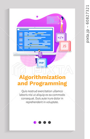 Programming Innovation Scripts And Laptop Vectorのイラスト素材 60827321 Pixta