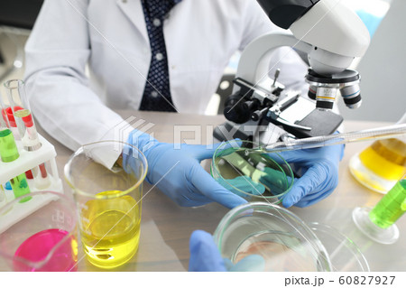 Co-workers working on new research 60827927