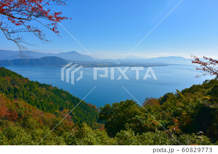 奥琵琶湖パークハイウェイからの琵琶湖 60829773