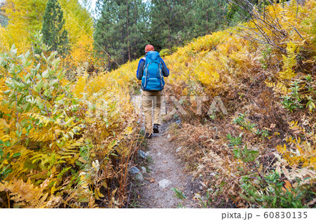 Hike in autumn season 60830135