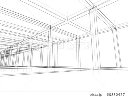 Drawing of a house under construction. Vector Drawing of a house under construction. Vector 60830427