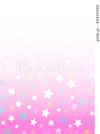 ピンク色カラフル星縦キラキライメージのイラスト素材