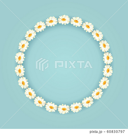 chamomile pattern on vintage blue background 60830797