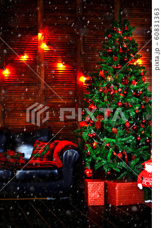 Feast of Christmas. Beautifully decorated house Feast of Christmas. Beautifully decorated house 60831363