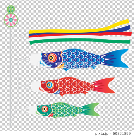 Illustration of three carp streamers Illustration of three carp streamers 60831899