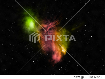 Being shone nebula and star field. 3D rendering Being shone nebula and star field. 3D rendering 60832842