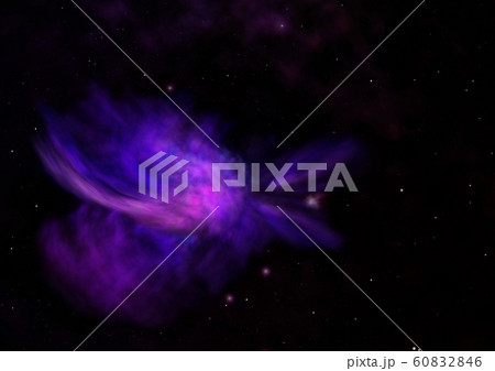 Star field in space and a nebulae. 3D rendering 60832846