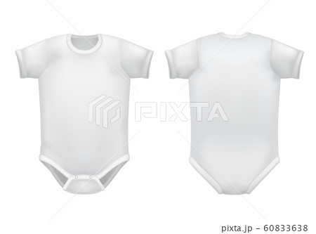 Isolated Baby Bodysuit Mockup in Realistic Style Isolated Baby Bodysuit Mockup in Realistic Style 60833638
