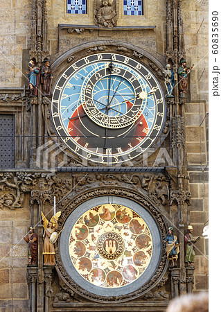 天文時計 プラハ旧市庁舎の写真素材