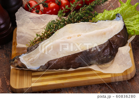 Raw wolffish steak Raw wolffish steak 60836280