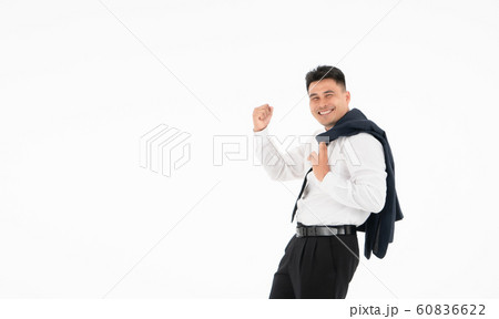 A man isolated on a white background A man isolated on a white background 60836622