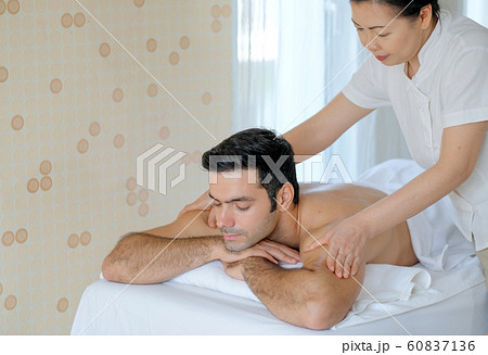 Handsome man enjoy with Thai masseuse massage to Handsome man enjoy with Thai masseuse massage to 60837136