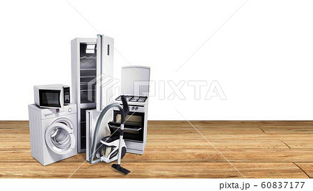 Home appliances Group of white refrigerator Home appliances Group of white refrigerator 60837177