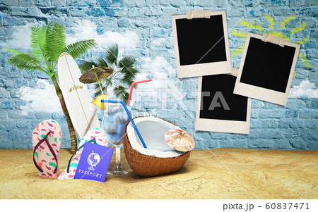 Concept travel to tropical countries Different 60837471