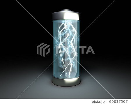 Battery charging Battery charge on black 3d 60837507