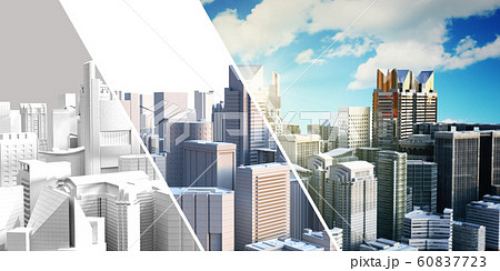 panorama cityscape modern high-rise buildings panorama cityscape modern high-rise buildings 60837723