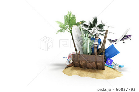 Concept of travel and tourism attractions and 60837793
