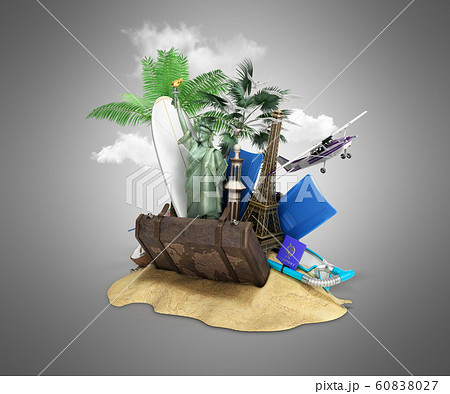 Concept of travel and tourism attractions and Concept of travel and tourism attractions and 60838027