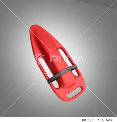 red throw buoy 3d render on grey background 60838031