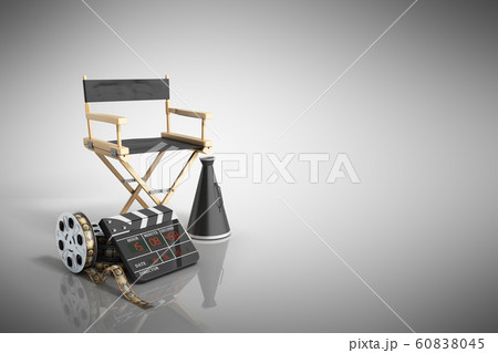cinema concept  3d render on grey background 60838045