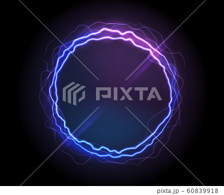 Realistic electric circle or abstract plasma round Realistic electric circle or abstract plasma round 60839918