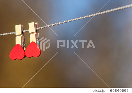 Background on a theme of love. Pins in the form of Background on a theme of love. Pins in the form of 60840695