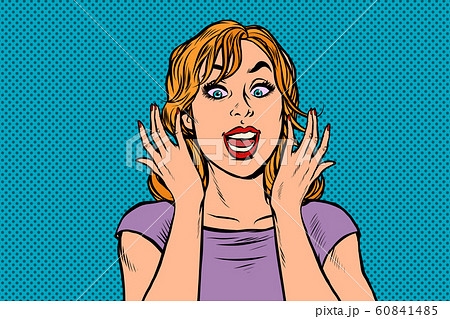 oops pop art surprised woman oops pop art surprised woman 60841485