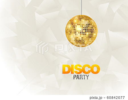 Disco dance party background flyer poster. Vector party template design. Light disco ball music Disco dance party background flyer poster. Vector party template design. Light disco ball music 60842077