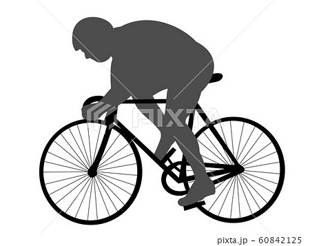 自転車競技のシルエット 自転車競技のシルエット 60842125