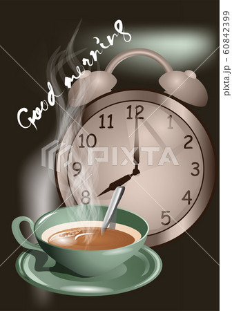 alarm clock morning and cup alarm clock morning and cup 60842399