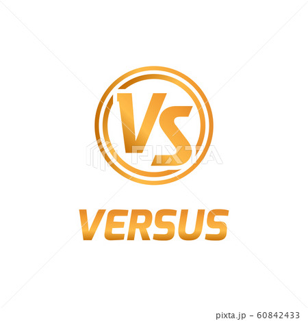 Versus letters logo. Flat competition concept design emblem. Versus icon 60842433